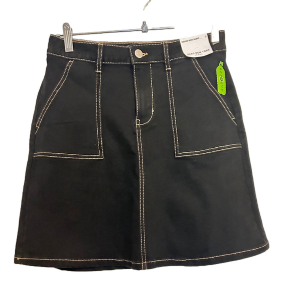 Women's Marc New York Black Denim Mini Skirt Size 2
